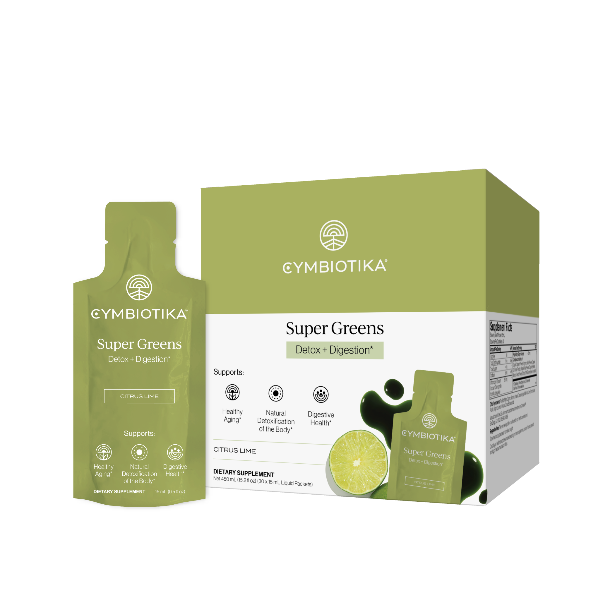 Cymbiotika Super Greens – box of 30 liquid sachets