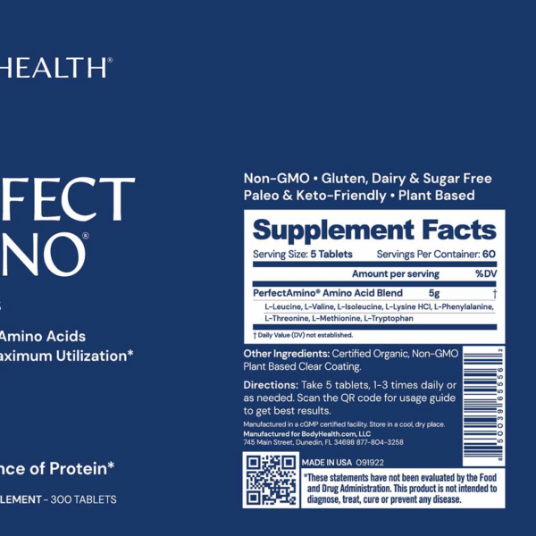 Perfect amino coated tablets 600